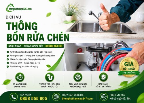 Thông bồn rửa chén