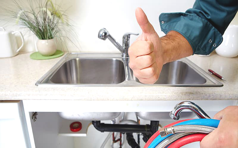 Kết quả bồn rửa chén thoát nước sạch sau khi được thông
